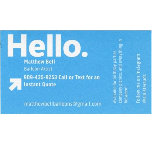 Matthew Bell - Balloon Artist