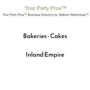 Bakeries - Cakes